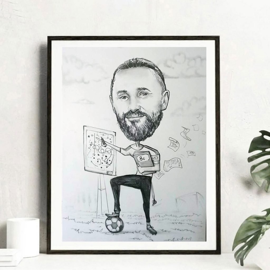 karykatura dla nauczyciela, karykatura nauczyciela wf