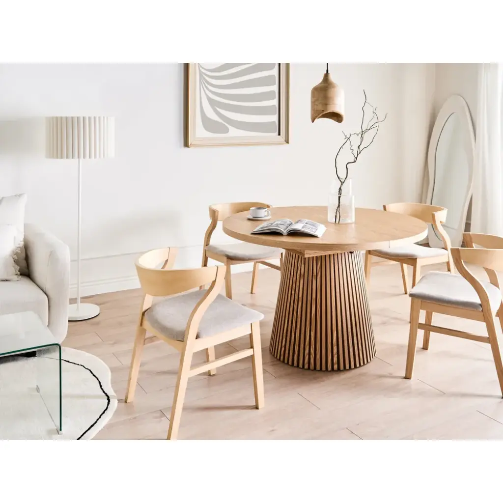 Moore Extending Oval Dining Table (Ash Wood Effect) - Image 8