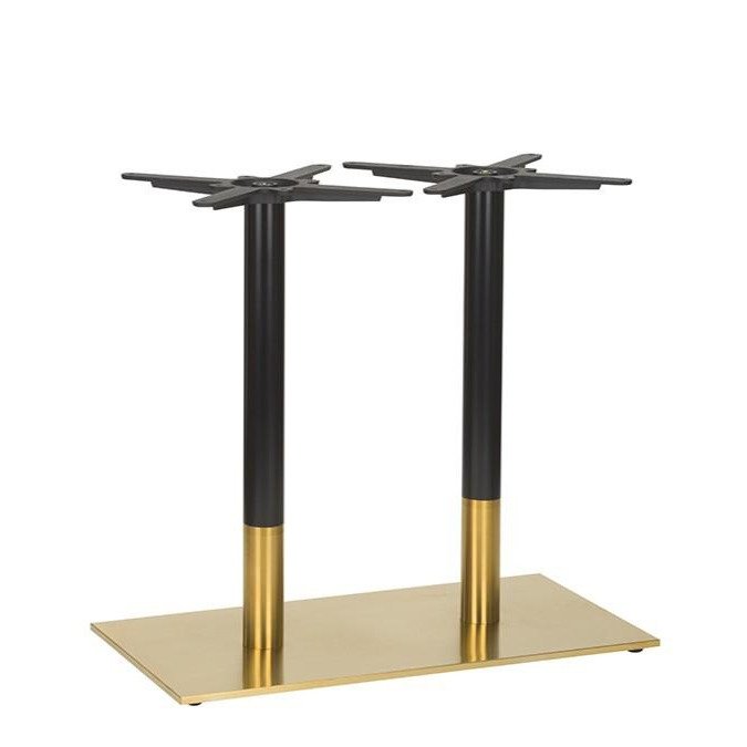 wc-Midas_Twin_Rectangular_Dining_Height__-_Two_Tone_Column-11 Midas Rectangular Twin Table Base (DH Black/Brass) - Image 1