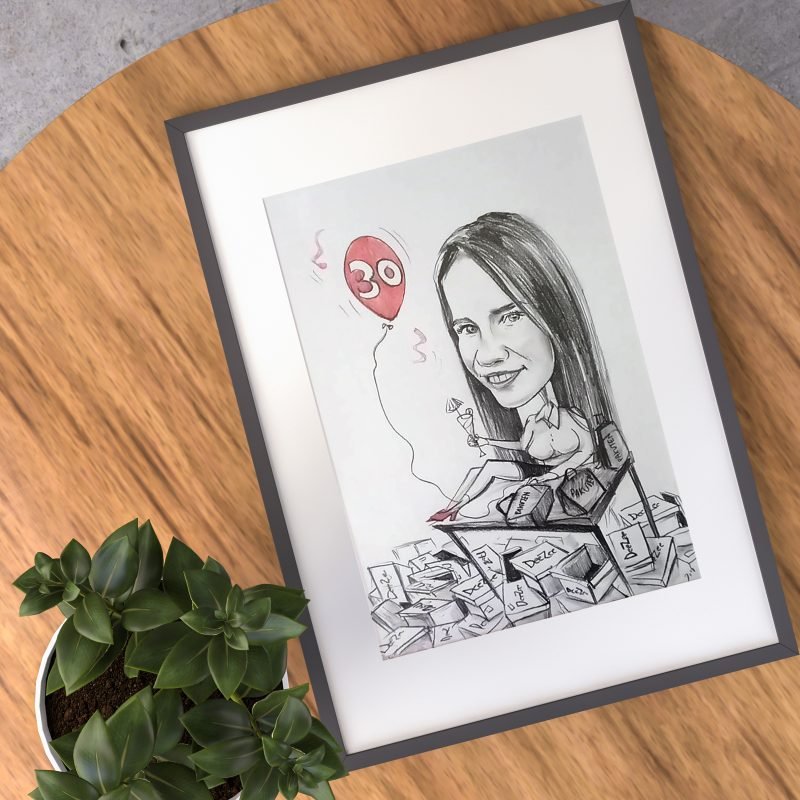 karykatura na urodziny, karykatura urodzinowa